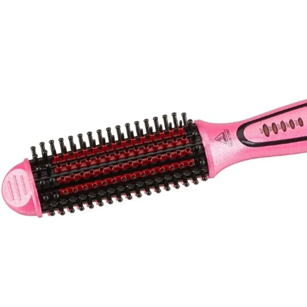 FHI Heat Limited Edition Pink Stylus Thermal Brush Mini Turbo Hair Dryer w glove